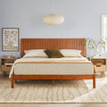 Modernes Kingsize-Bett mit Lamellen-Kopfteil