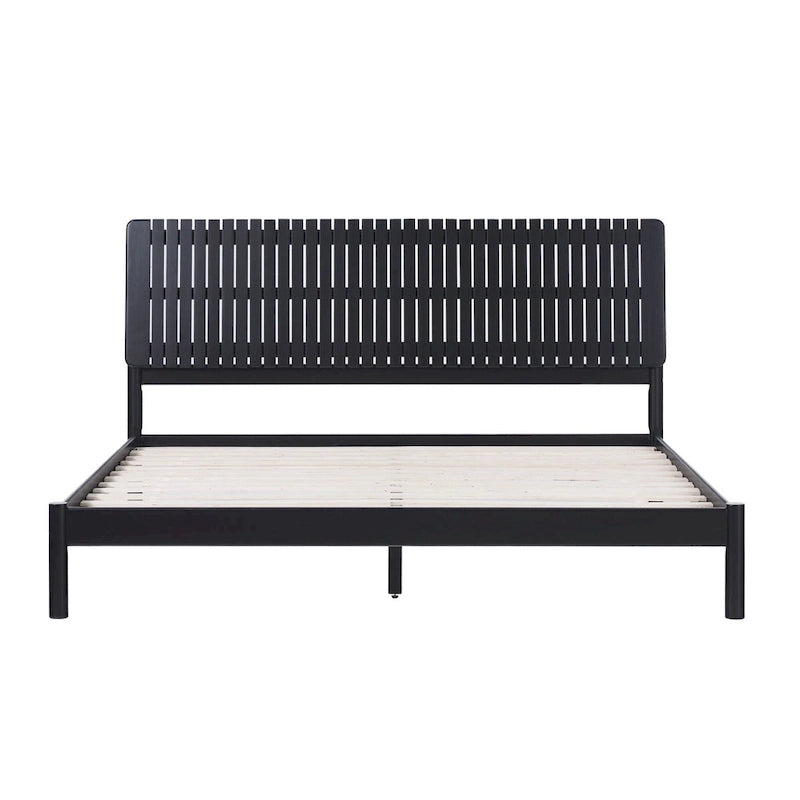 Modernes Kingsize-Bett mit Lamellen-Kopfteil