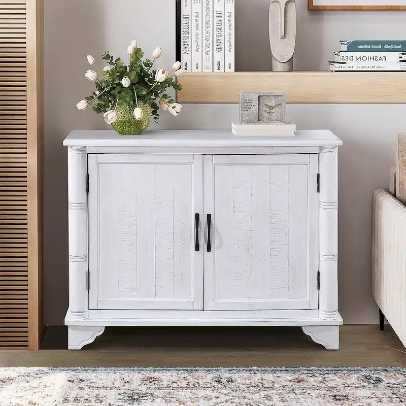 40" Console Table with Adjustable Storage Shelves