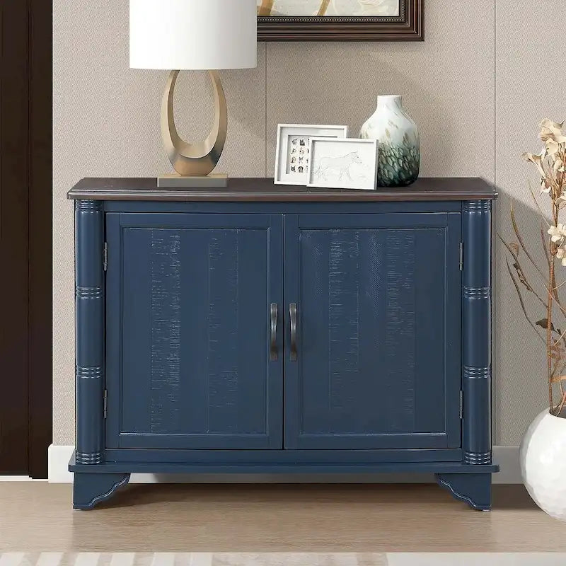 40" Console Table with Adjustable Storage Shelves