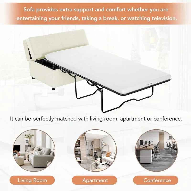 Folding Ottoman Sleeper Bed for Comfortable Accommodation