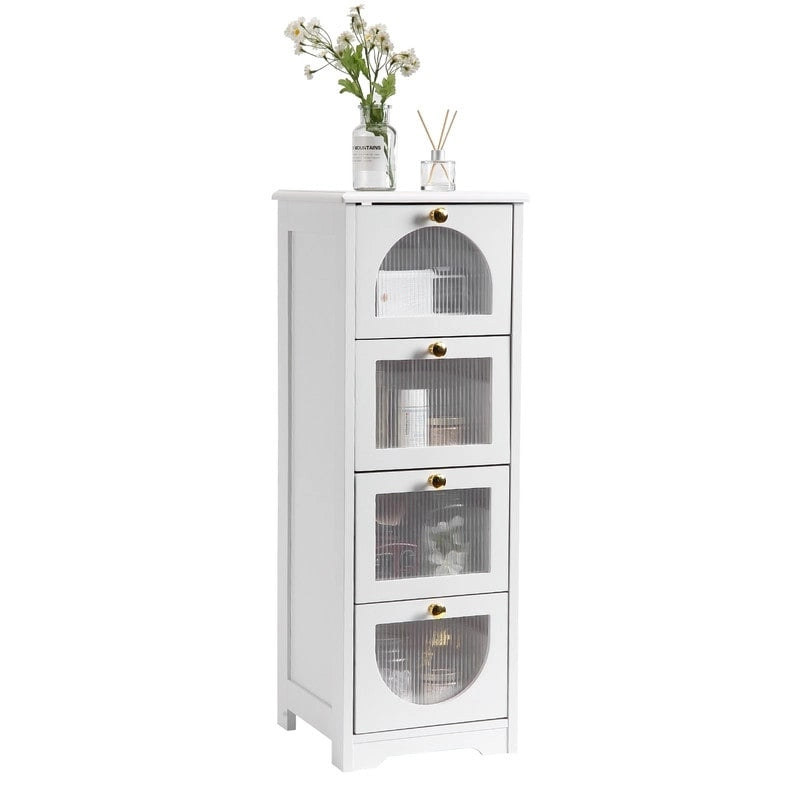 Bathroom Floor Cabinet with 4 Drawers