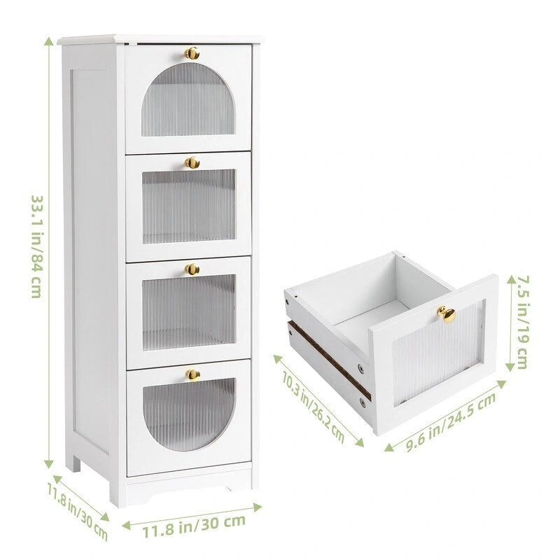 Badezimmer-Bodenschrank mit 4 Schubladen