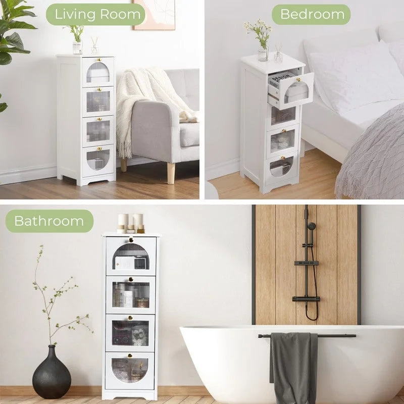 Badezimmer-Bodenschrank mit 4 Schubladen