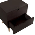 Mid-Century Modern Cappuccino 2-Drawer Nightstand