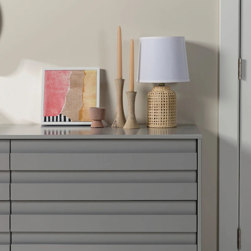 Contemporary Solid Wood 6-Drawer Dresser