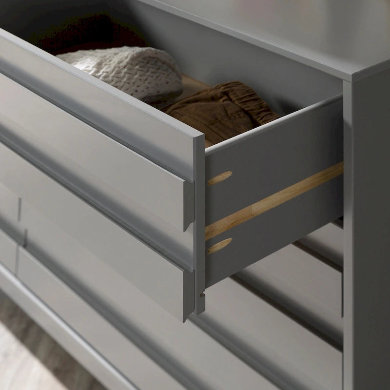 Moderne Kommode aus Massivholz mit 6 Schubladen