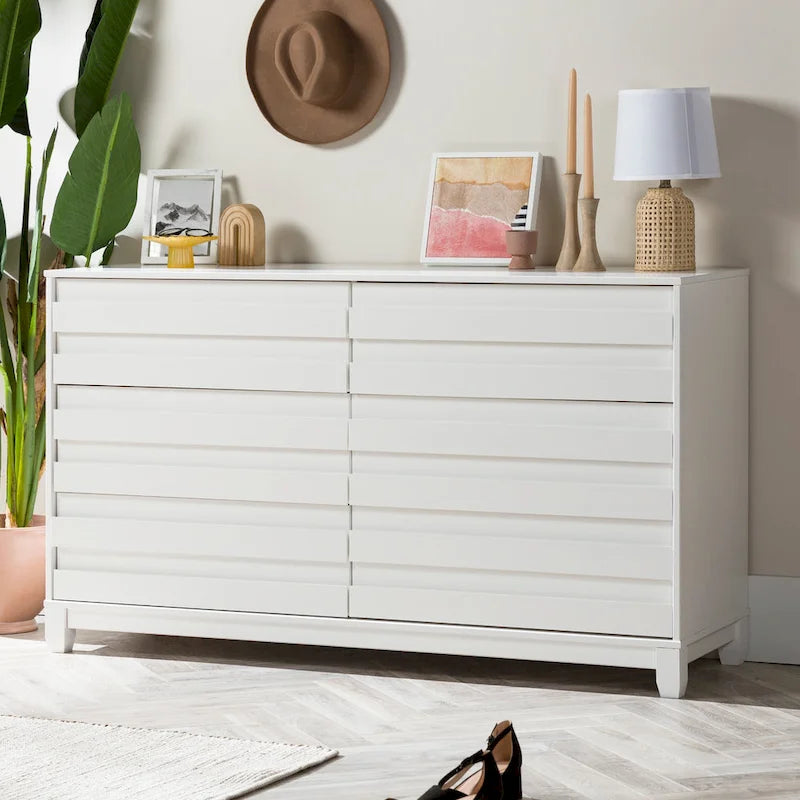 Moderne Kommode aus Massivholz mit 6 Schubladen
