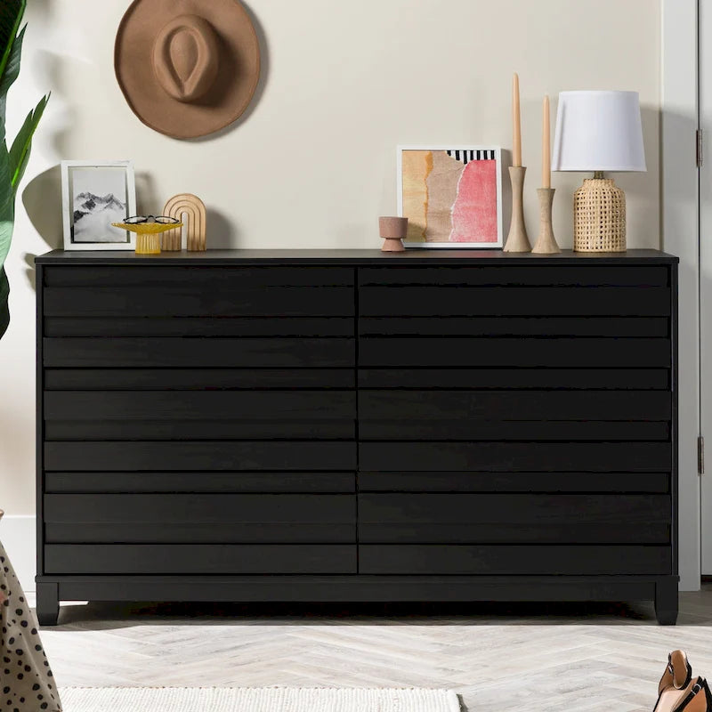 Moderne Kommode aus Massivholz mit 6 Schubladen