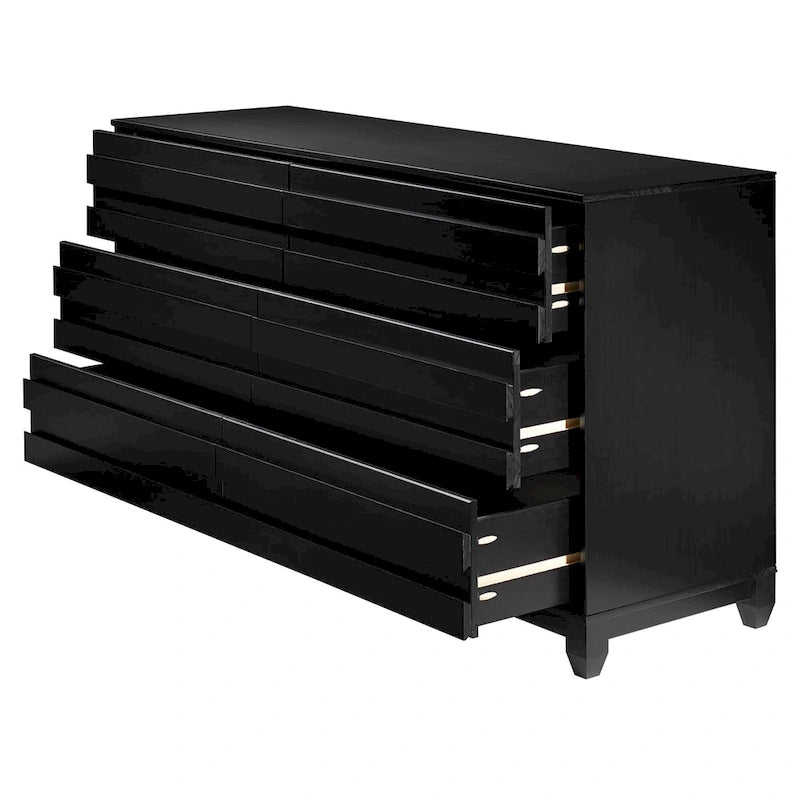 Moderne Kommode aus Massivholz mit 6 Schubladen