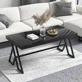 Couchtisch mit 47-Zoll-Sicherheitsglasplatte und Metallrahmen
