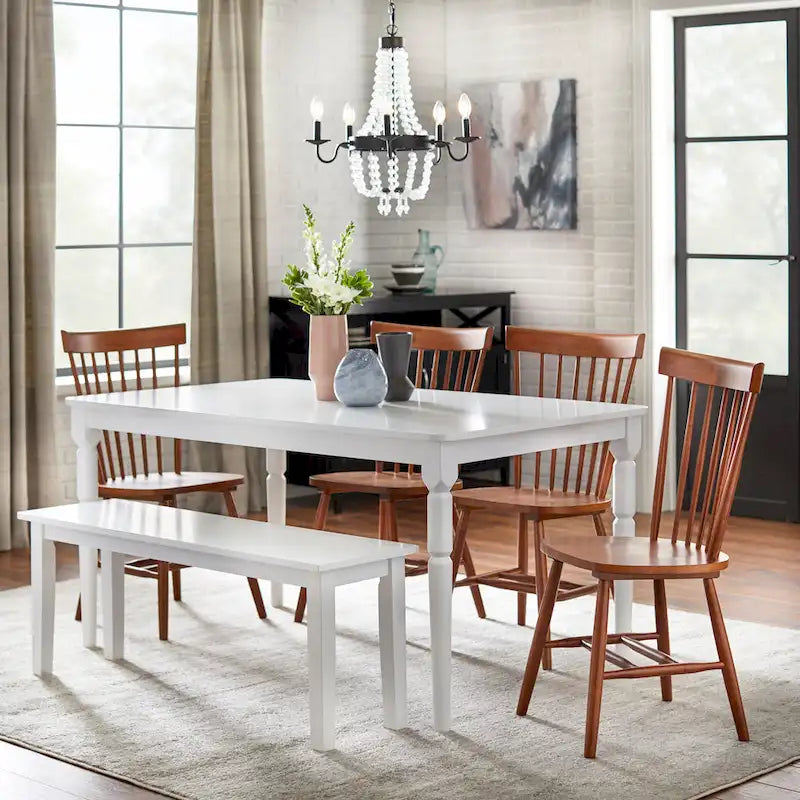 Solid Wood Spindle Dining Chairs (Set of 2)