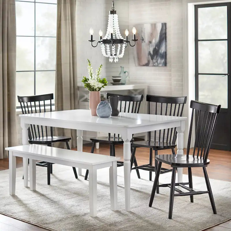Solid Wood Spindle Dining Chairs (Set of 2)