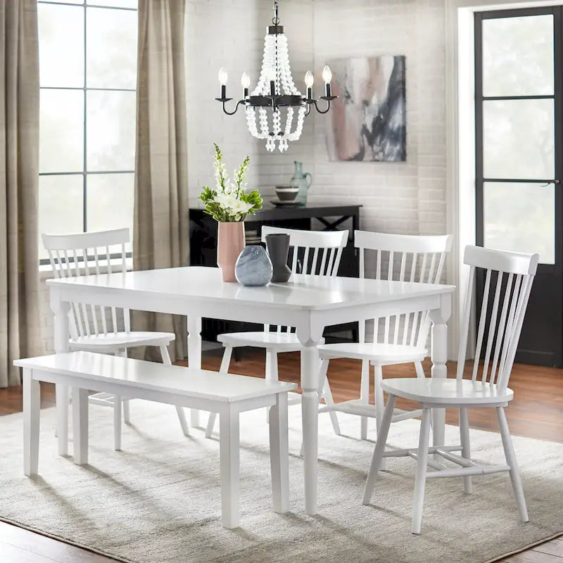 Solid Wood Spindle Dining Chairs (Set of 2)
