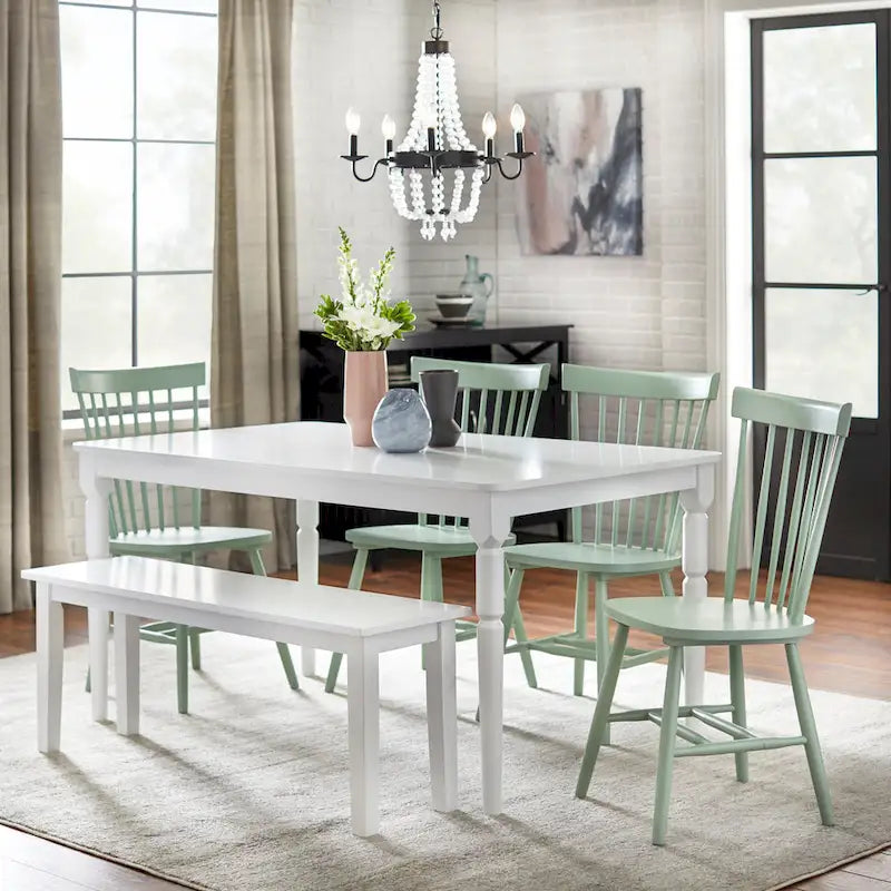 Solid Wood Spindle Dining Chairs (Set of 2)