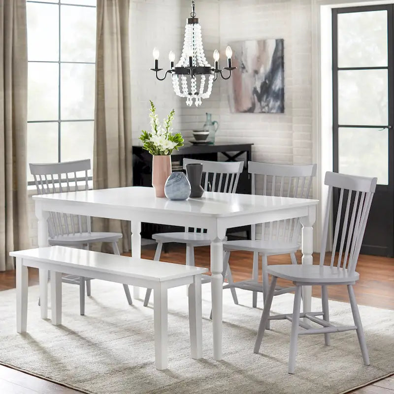 Solid Wood Spindle Dining Chairs (Set of 2)