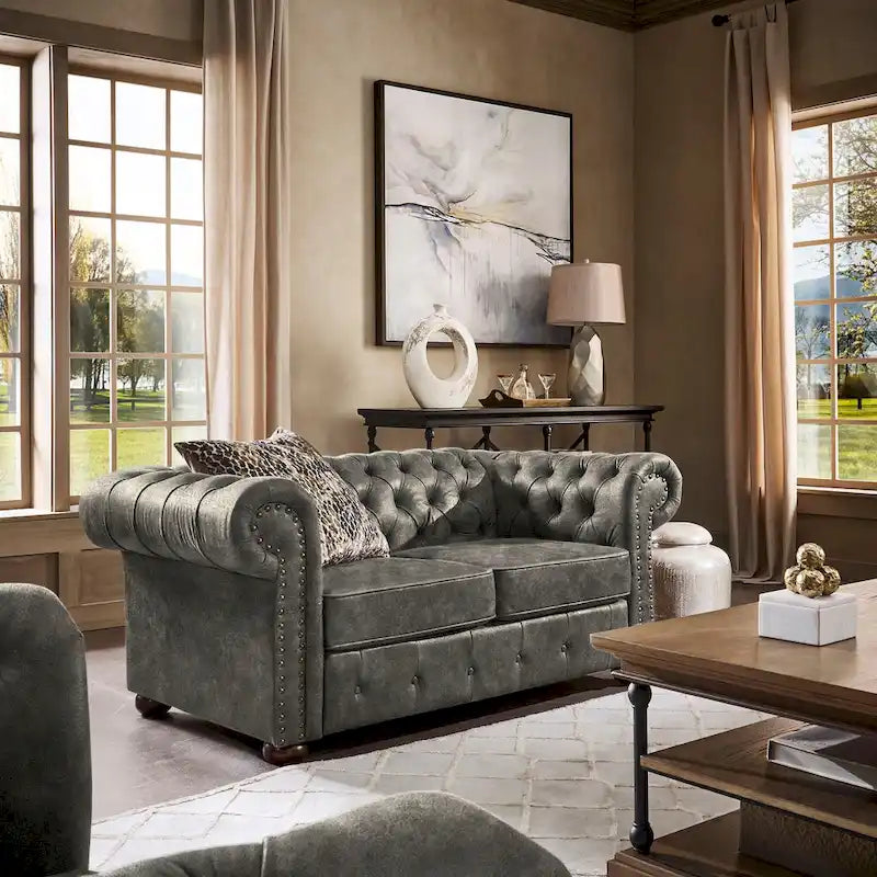 Divanetto Chesterfield trapuntato