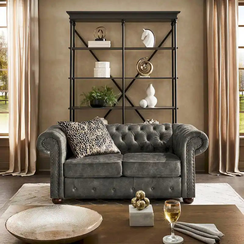 Divanetto Chesterfield trapuntato