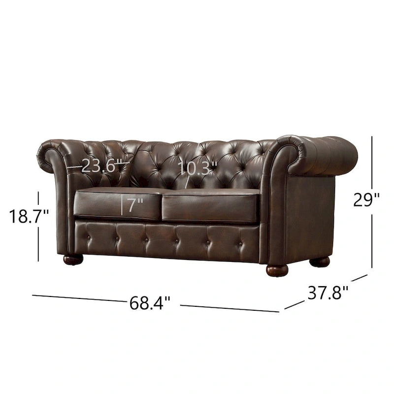 Divanetto Chesterfield trapuntato