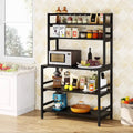 5 Tier Bakers Rack with Storage, Microwave Cart Kitchen Stand