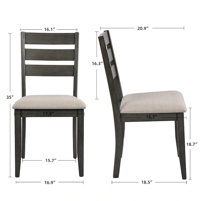 Ladder Back Dining Chairs Set of 4