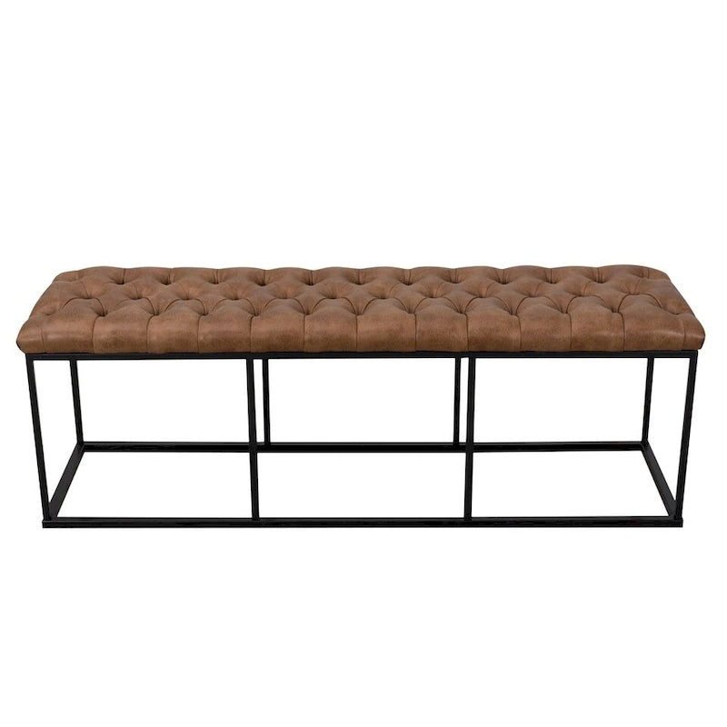 Faux Leather Decorative Bench