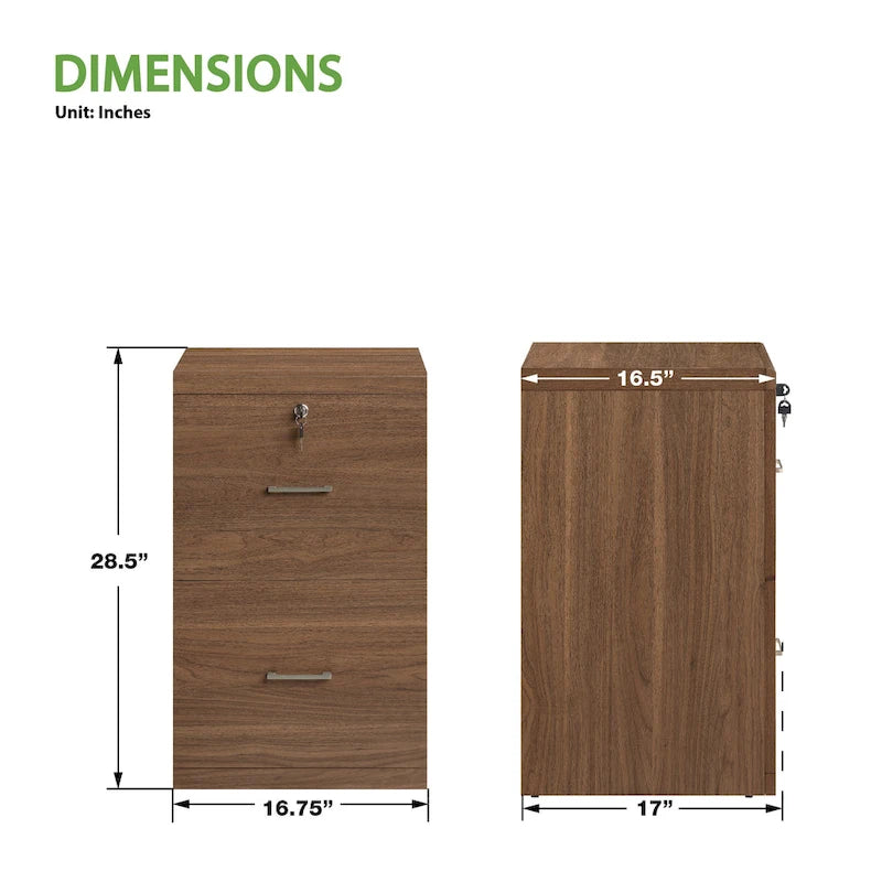 2-Drawer Locking Vertical File Cabinet