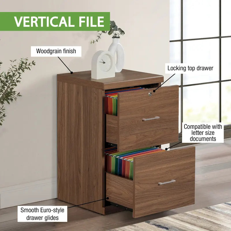 2-Drawer Locking Vertical File Cabinet