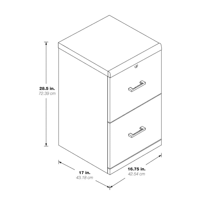 2-Drawer Locking Vertical File Cabinet