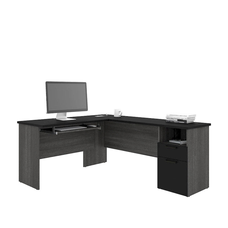 L-Shaped Desk with Storage
