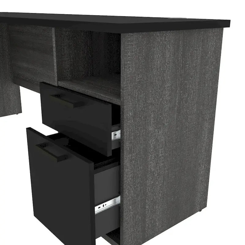 L-Shaped Desk with Storage