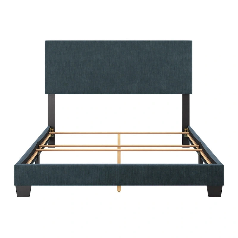 Letto matrimoniale moderno imbottito (rete a doghe necessaria)