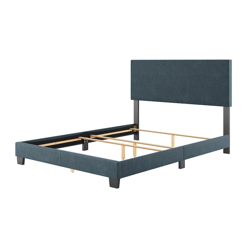 Letto matrimoniale moderno imbottito (rete a doghe necessaria)