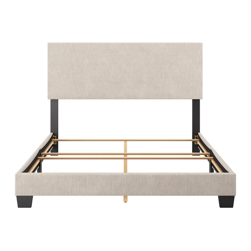 Letto matrimoniale moderno imbottito (rete a doghe necessaria)
