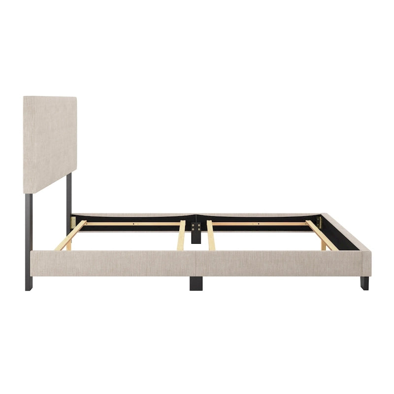 Letto matrimoniale moderno imbottito (rete a doghe necessaria)
