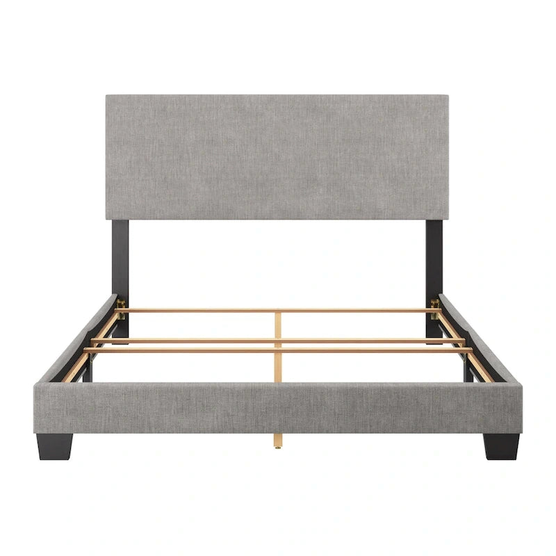 Letto matrimoniale moderno imbottito (rete a doghe necessaria)
