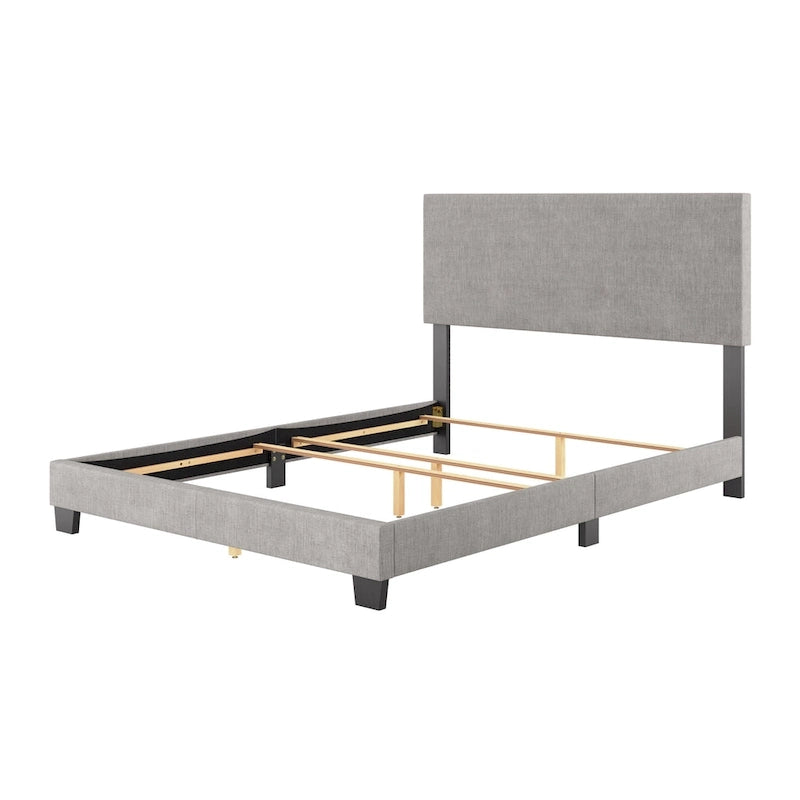 Letto matrimoniale moderno imbottito (rete a doghe necessaria)