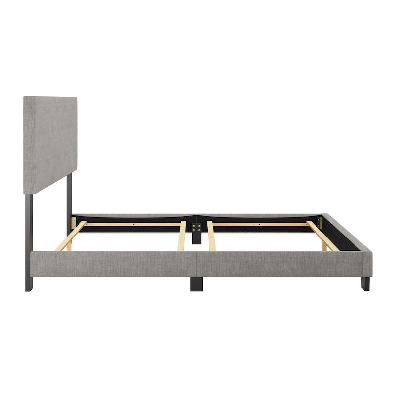 Letto matrimoniale moderno imbottito (rete a doghe necessaria)
