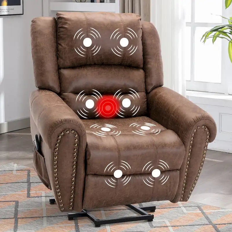 Power Lift Recliner Chair with Massage, Heat and USB Port
