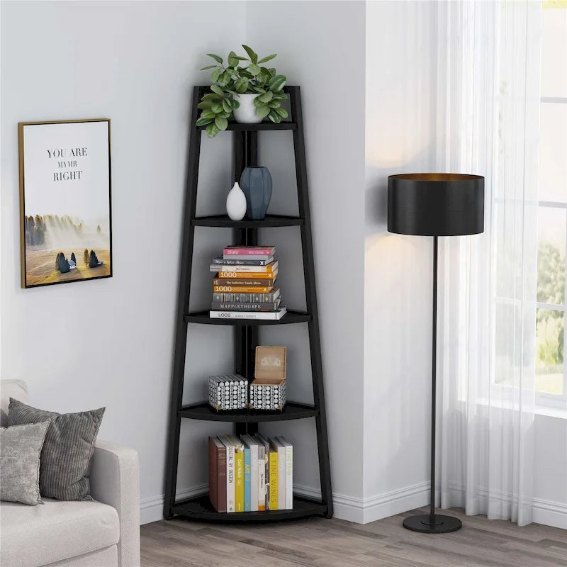 5-Tier Bathroom Corner Shelf Storage Tower Cabinet