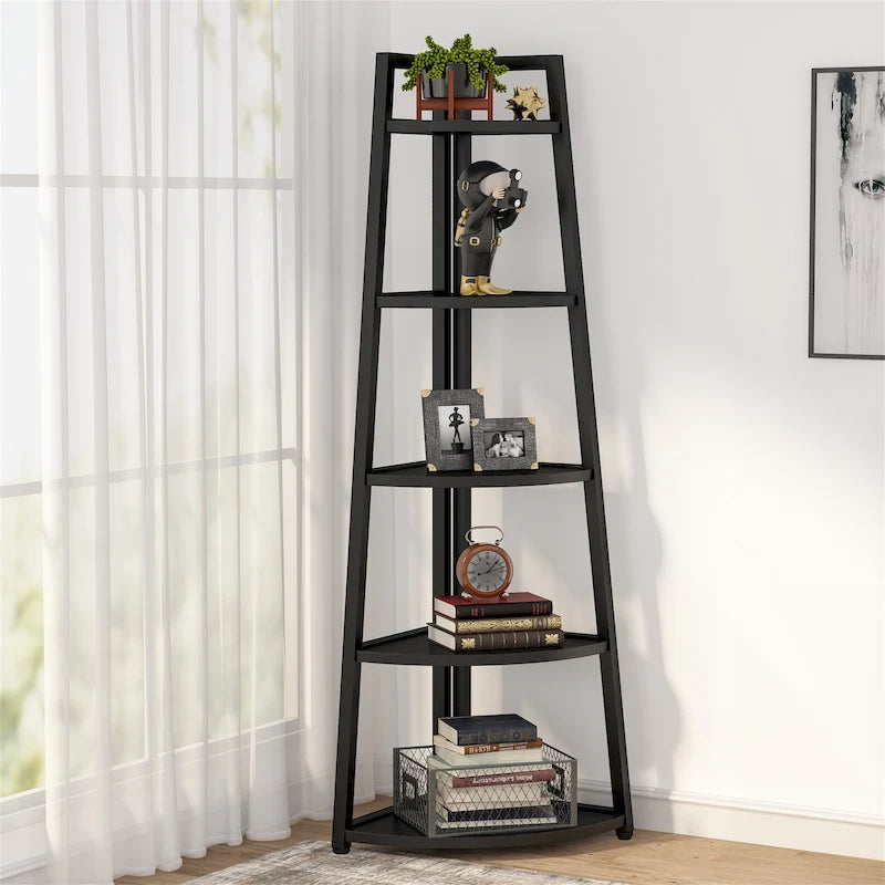 5-Tier Bathroom Corner Shelf Storage Tower Cabinet