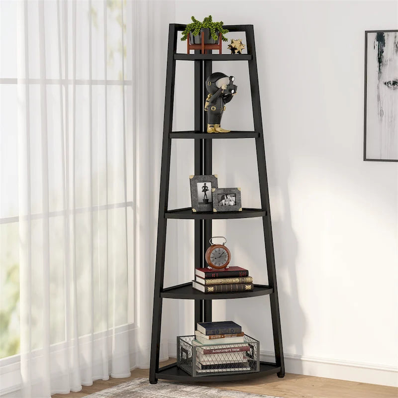 5-Tier Bathroom Corner Shelf Storage Tower Cabinet