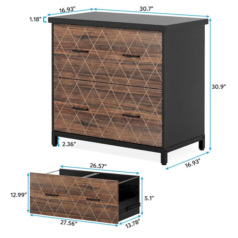 2-Drawer Lateral File Cabinet for Home & Office