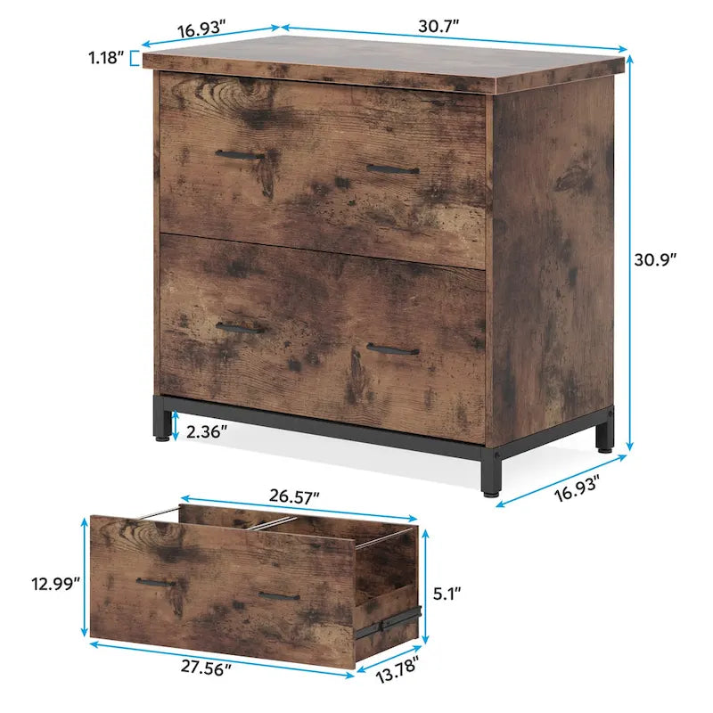 2-Drawer Lateral File Cabinet for Home & Office