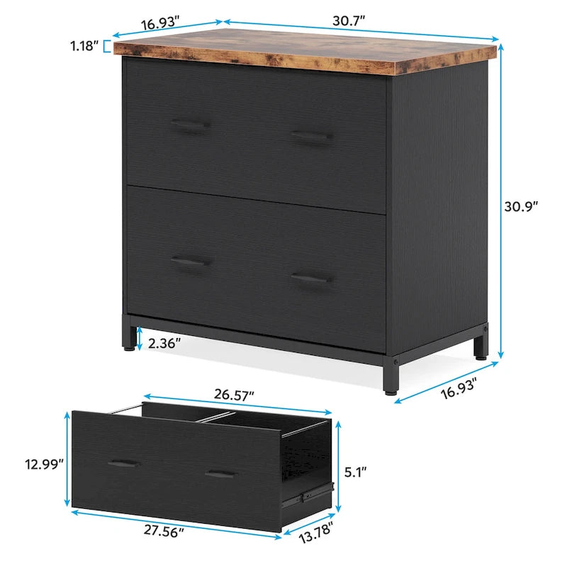 2-Drawer Lateral File Cabinet for Home & Office