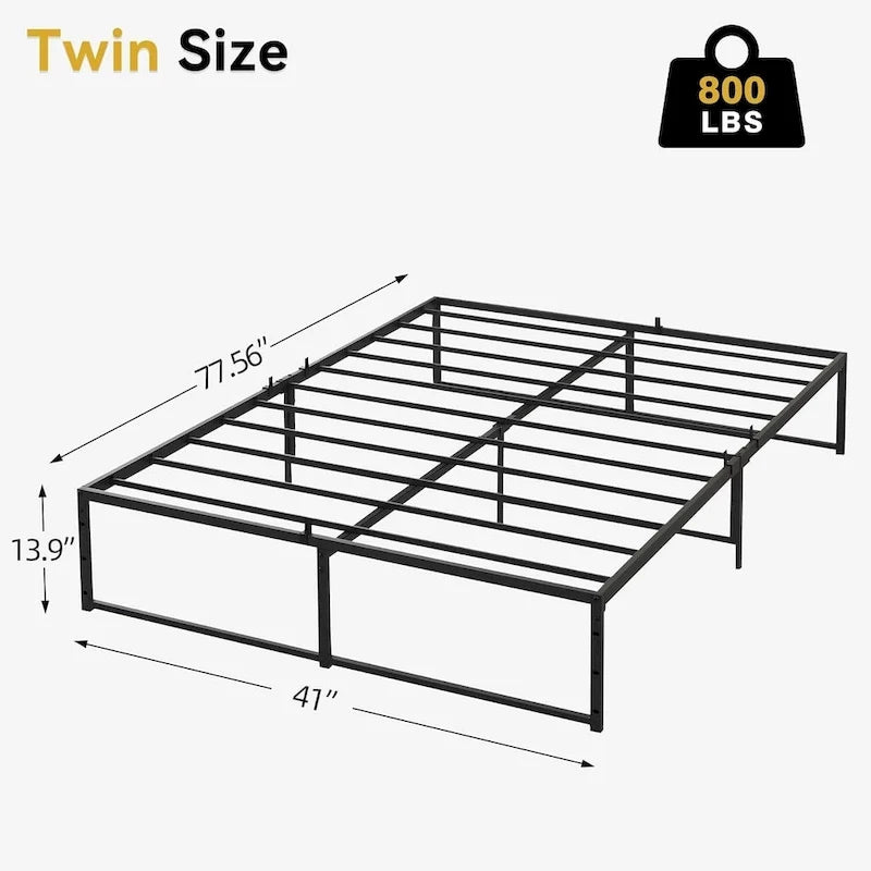 14 inch Tall Heavy Duty Metal Bed Frame