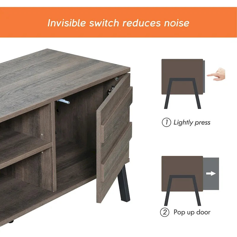 TV-Konsole aus Holz für Fernseher bis 55 Zoll