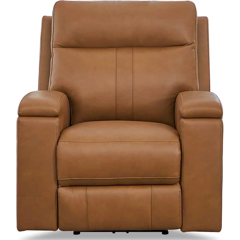 Zero Gravity Power Recline and Headrest Top Grain Leather Recliner with Cup Holder