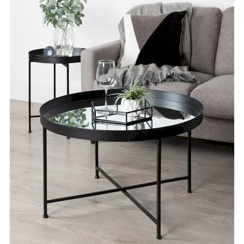 Runder Metall-Couchtisch - 28.25x28.25x19