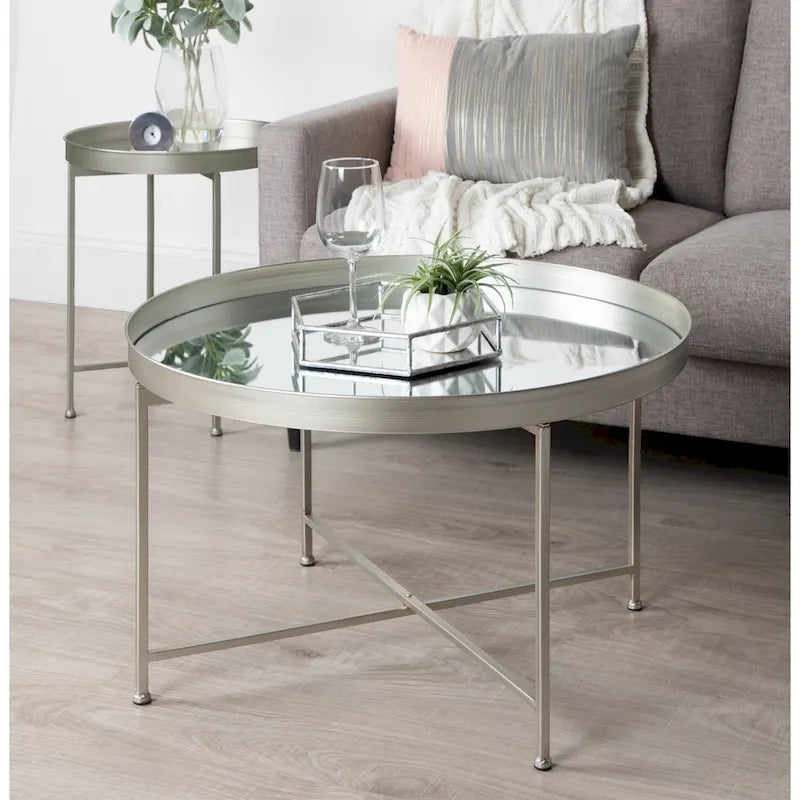 Runder Metall-Couchtisch - 28.25x28.25x19